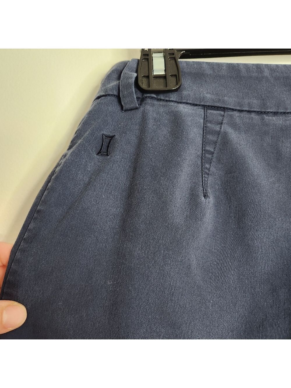 Kit + Ace Navy Blue High Waist Pleated Taper Leg Trouser Pants Size 8 - Picture 10 of 15
